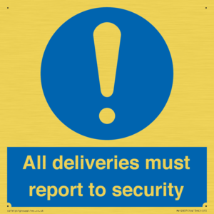 All deliveries must report to security